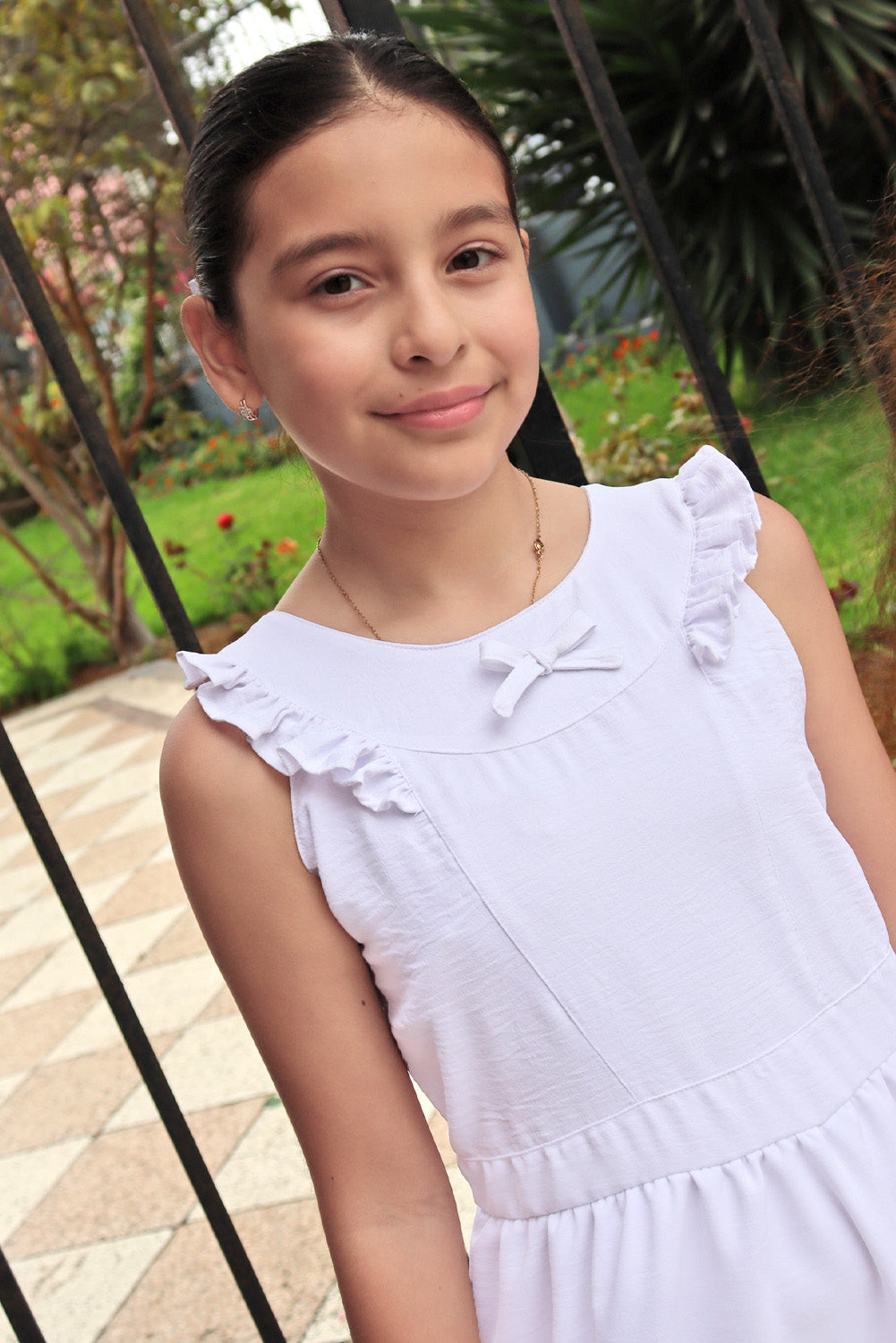 Vestido con Volantes y Multiagujas